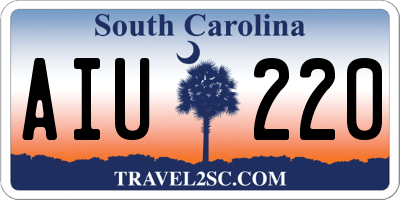 SC license plate AIU220