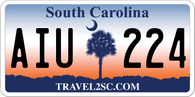 SC license plate AIU224