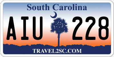 SC license plate AIU228