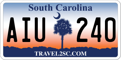 SC license plate AIU240