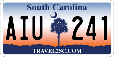 SC license plate AIU241