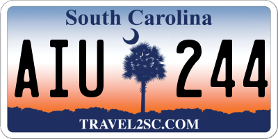 SC license plate AIU244