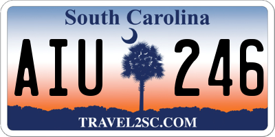 SC license plate AIU246