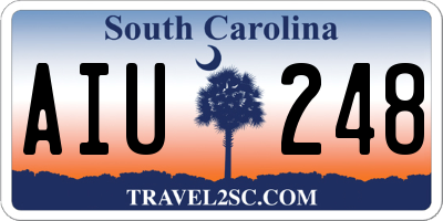SC license plate AIU248