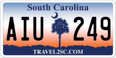 SC license plate AIU249