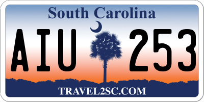 SC license plate AIU253