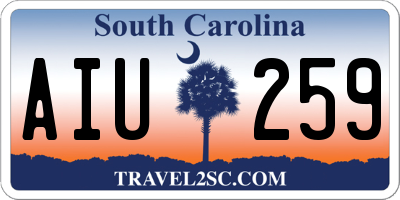SC license plate AIU259