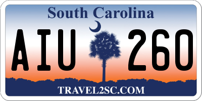SC license plate AIU260