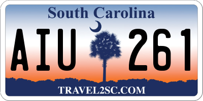 SC license plate AIU261