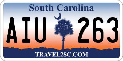 SC license plate AIU263