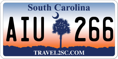 SC license plate AIU266