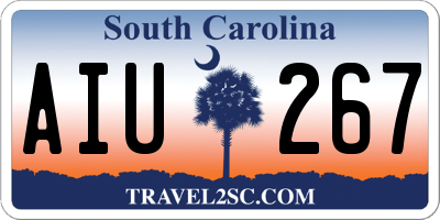 SC license plate AIU267