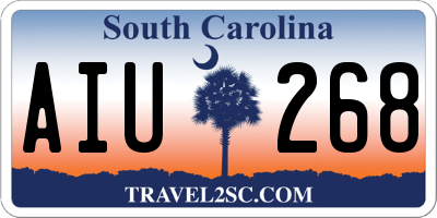 SC license plate AIU268