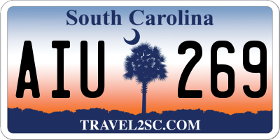 SC license plate AIU269