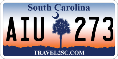 SC license plate AIU273