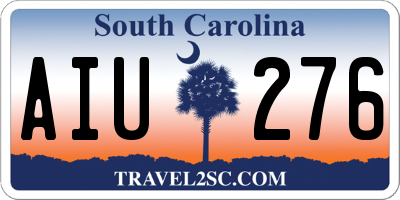 SC license plate AIU276