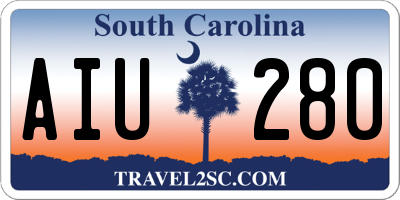 SC license plate AIU280