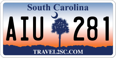 SC license plate AIU281