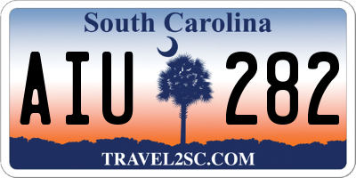SC license plate AIU282