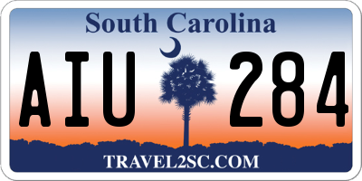 SC license plate AIU284