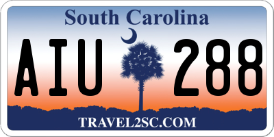 SC license plate AIU288