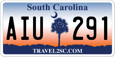 SC license plate AIU291