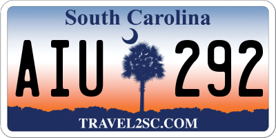 SC license plate AIU292