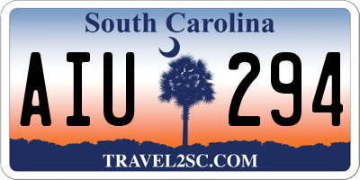SC license plate AIU294