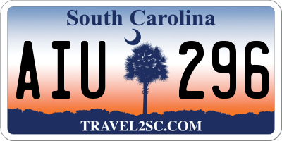 SC license plate AIU296