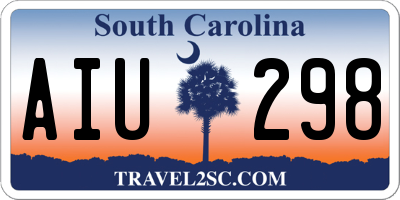 SC license plate AIU298