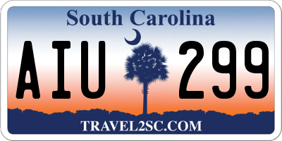 SC license plate AIU299