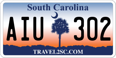 SC license plate AIU302