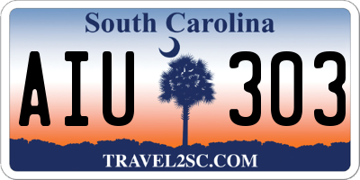SC license plate AIU303