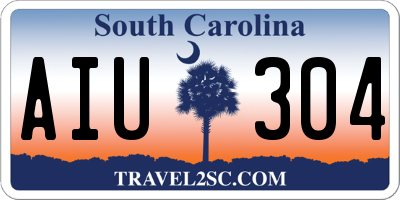 SC license plate AIU304