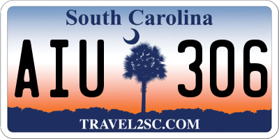 SC license plate AIU306