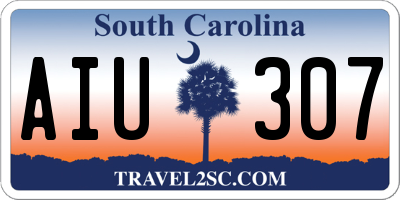 SC license plate AIU307