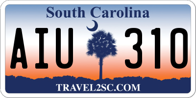 SC license plate AIU310