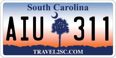 SC license plate AIU311