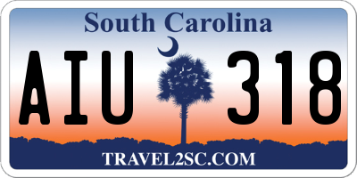 SC license plate AIU318