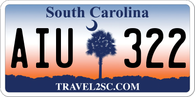 SC license plate AIU322