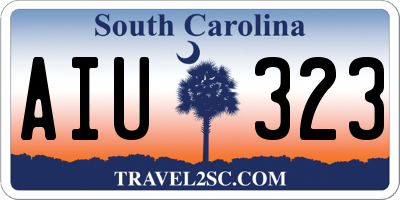 SC license plate AIU323