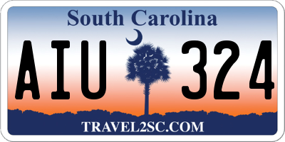 SC license plate AIU324