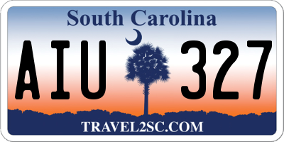 SC license plate AIU327