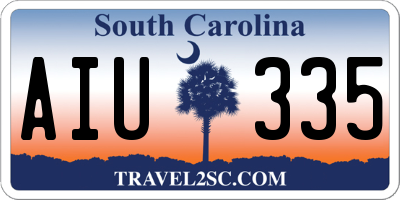 SC license plate AIU335