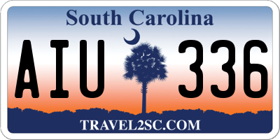 SC license plate AIU336