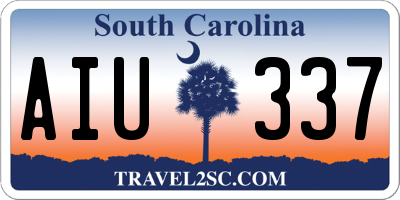 SC license plate AIU337