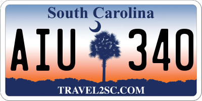 SC license plate AIU340
