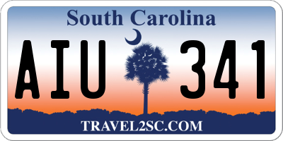 SC license plate AIU341