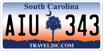 SC license plate AIU343