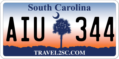 SC license plate AIU344